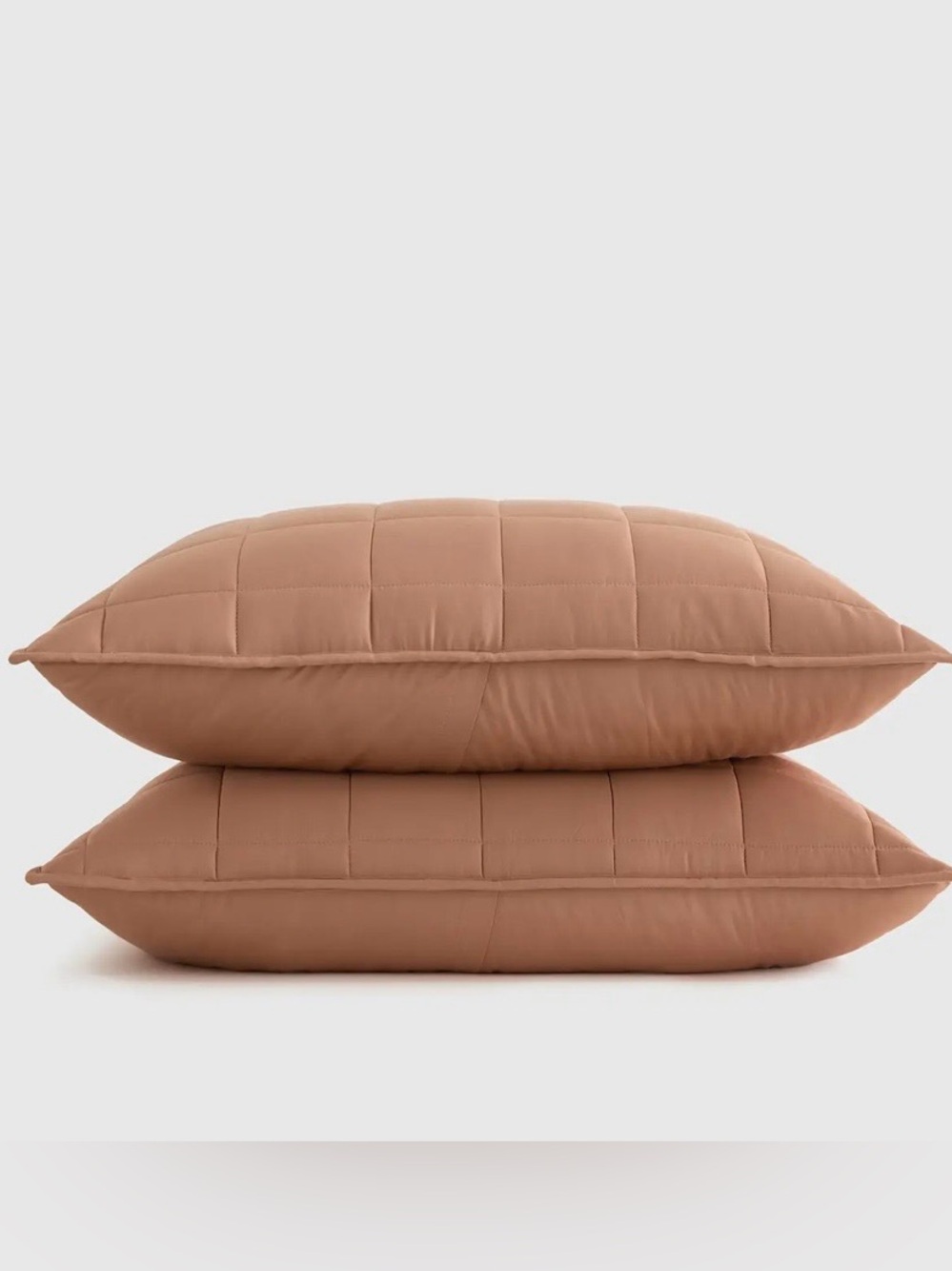 NEW Quince Bamboo Box Quilted Sham Set, King (Clay)